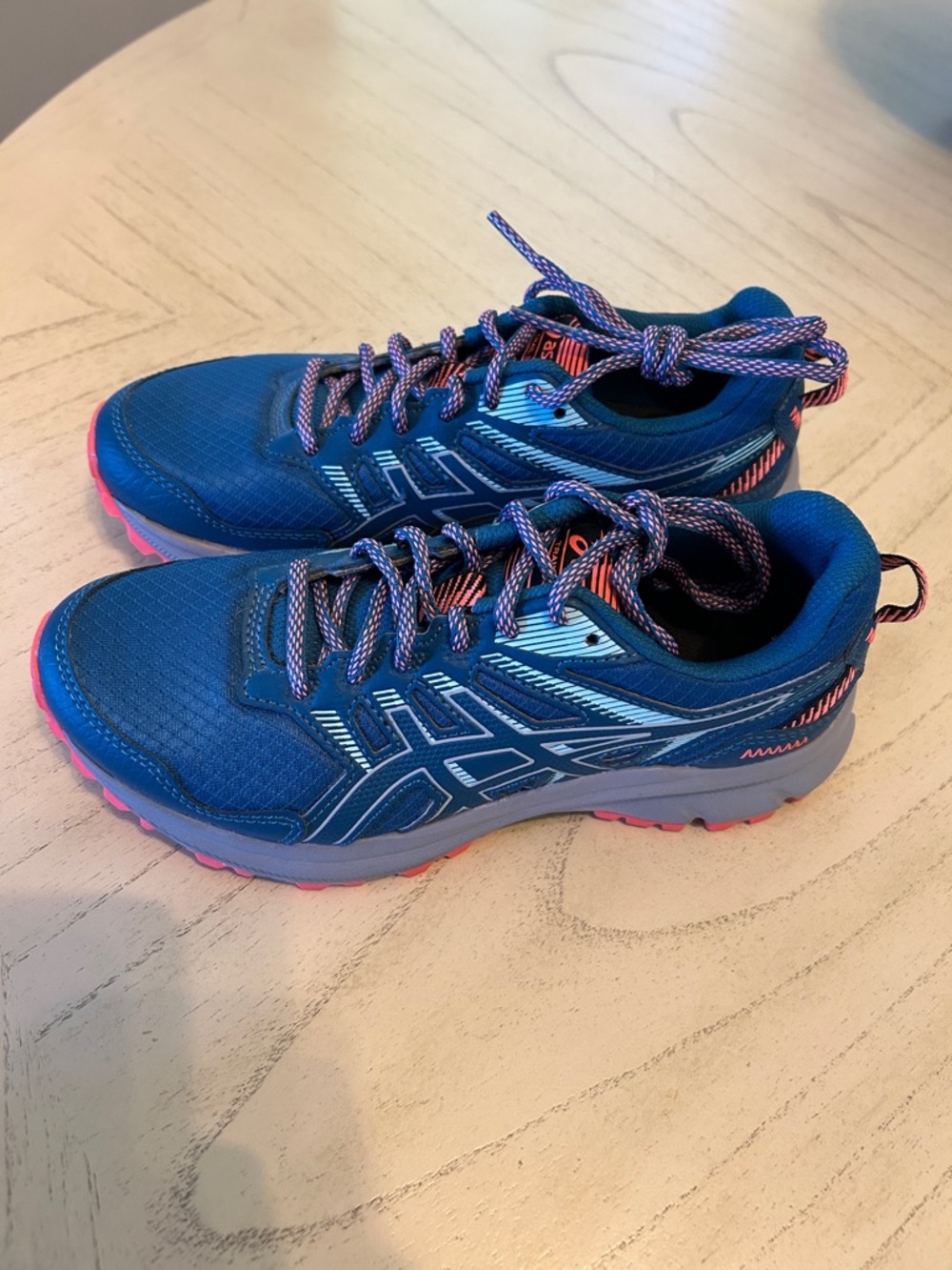 Asics Trail Scout 2 Shoes Women Blue Running Sneakers Hiking Outdoors Sz 6
